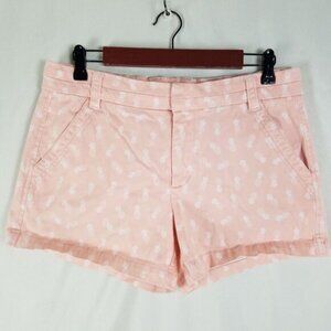 Tinseltown‎ Shorts Womens 29 Pink Pineapple Mid Rise Chino Pocket Flat Front